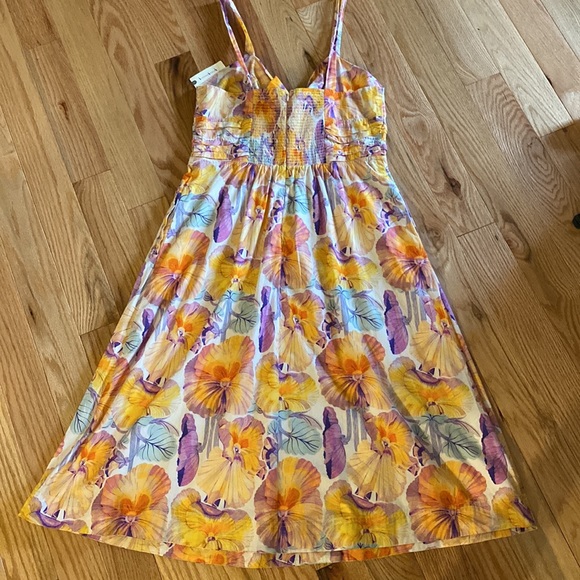 Anthropologie x Cecilia Pettersson! Tie Front Floral Midi Dress NWT! - Picture 5 of 12